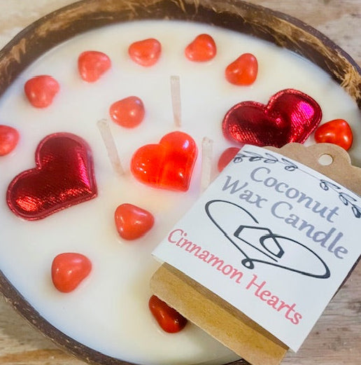 Heart Candle Bowl - Soy Wax Candle Bowl With Hearts