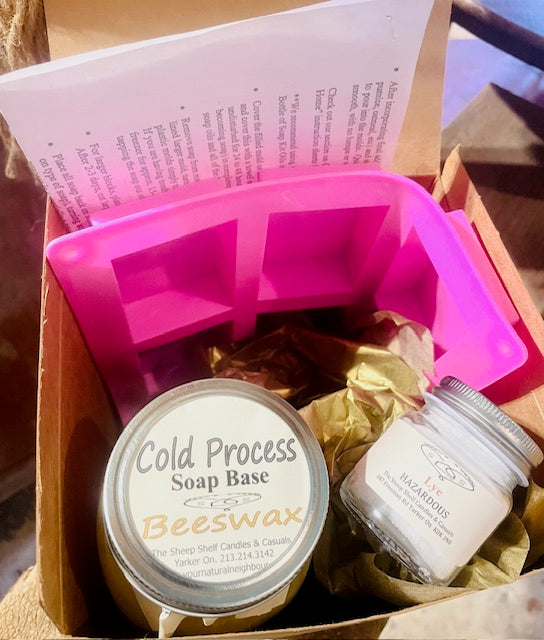 Soaping Making Kit Cold Process with Beeswax