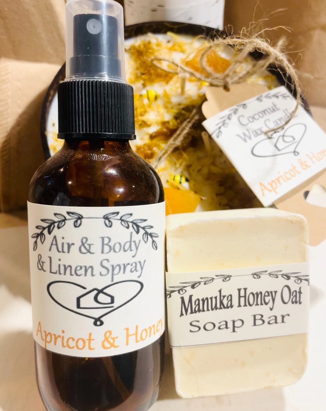 Apricot Honey Candle Bowl Gift