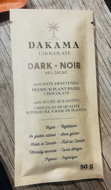 Chocolate Natural Sweetened - Ontario Plant Based Chocolate