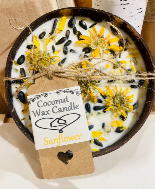 Sunflowers Candle - Soy Wax Bowl Candle With Sunflowers