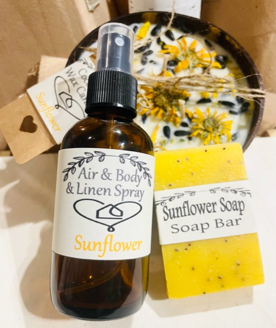 Sunflowers Candle - Soy Wax Bowl Candle With Sunflowers