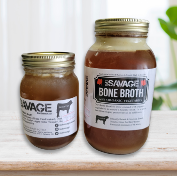Bone Broth Grass Fed - Organic Vegetables Chicken & Beef Canadian