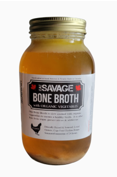 Bone Broth Grass Fed - Organic Vegetables Chicken & Beef Canadian