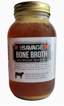 Bone Broth Grass Fed - Organic Vegetables Chicken & Beef Canadian