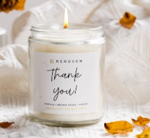 Wedding/Event Handmade Soy Wax Glass Jar Candles - Custom