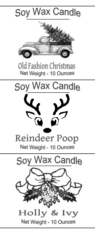 Soy Wax Jar Candles - Holiday/Seasons Selections