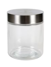 Candle Jar With Stainless  Steel Lid - 10\12 oz